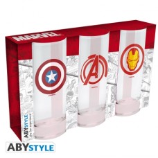 MARVEL - "Avengers Captain America & Iron Man" 3 glasses